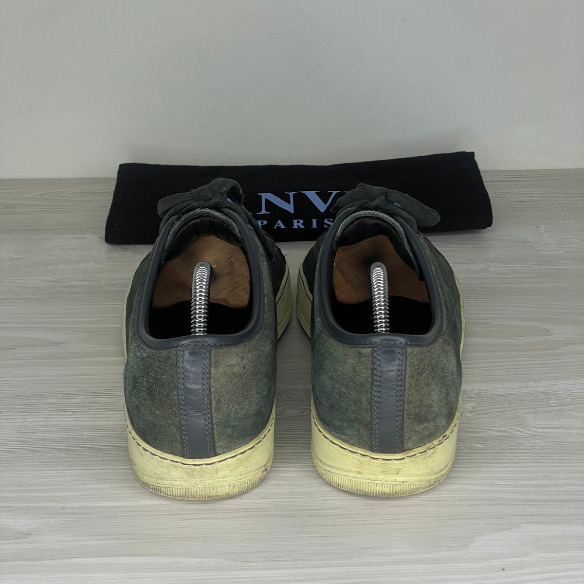 Lanvin Sneakers, 'Green Suede' Lak Toe (41)