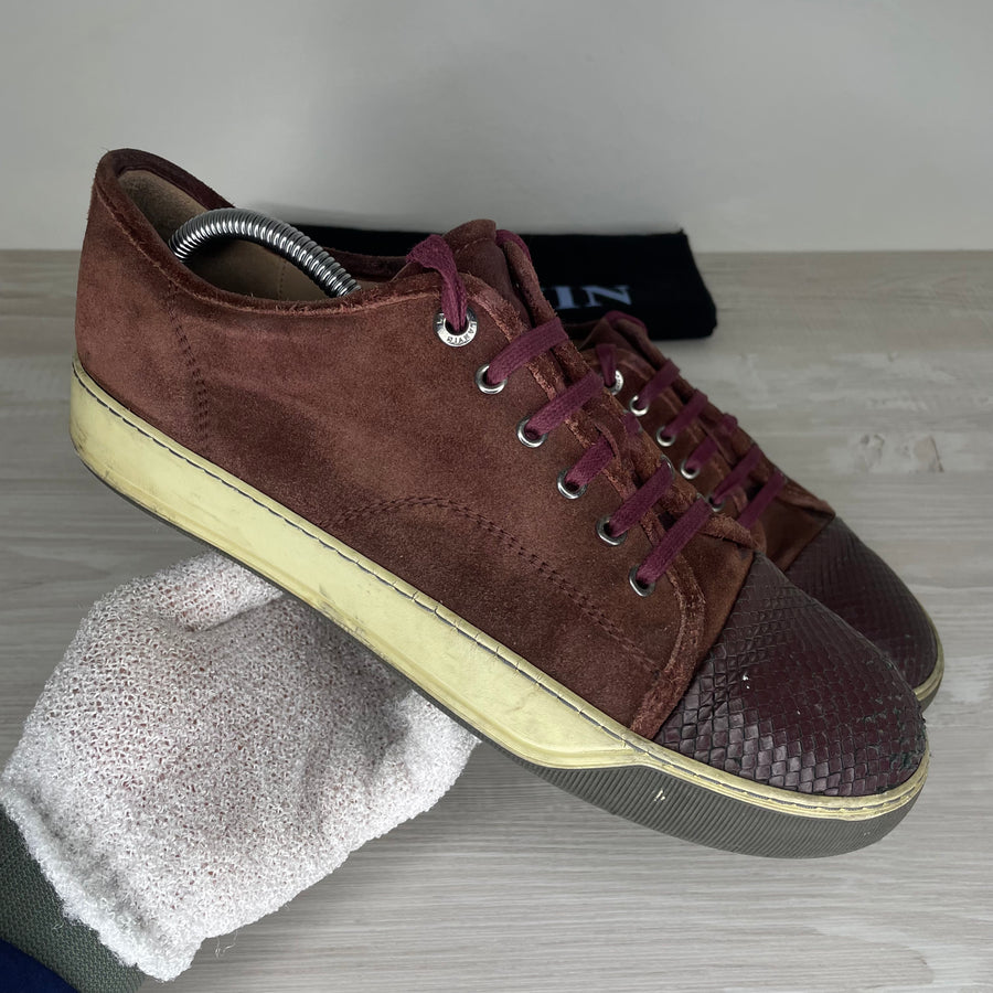 Lanvin Sneakers, 'Bordeaux Suede' Mat Toe (42)