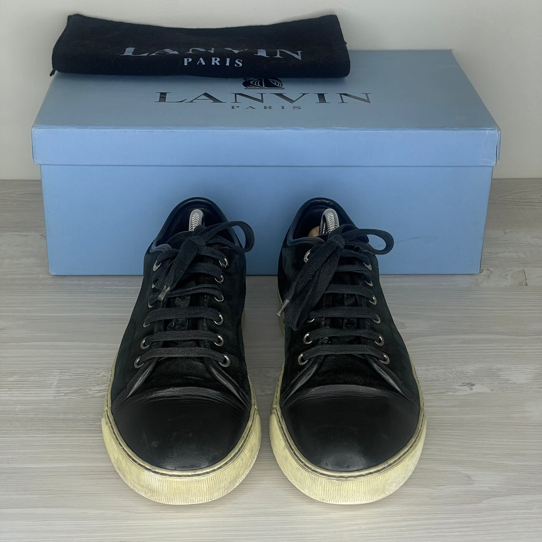 Lanvin Sneakers, 'Black Suede' Mat Toe (39)