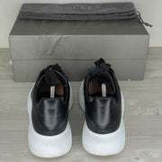 Alexander McQueen Sneakers, 'Black Leather' Oversized  (41)