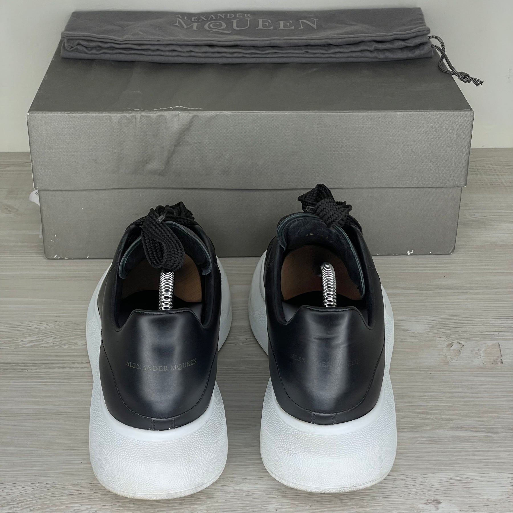 Alexander McQueen Sneakers, 'Black Leather' Oversized  (41)