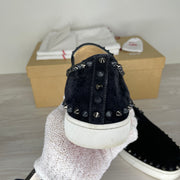 Christian Louboutin Sneakers, 'Black Mix' Suede Pik Boat (41)