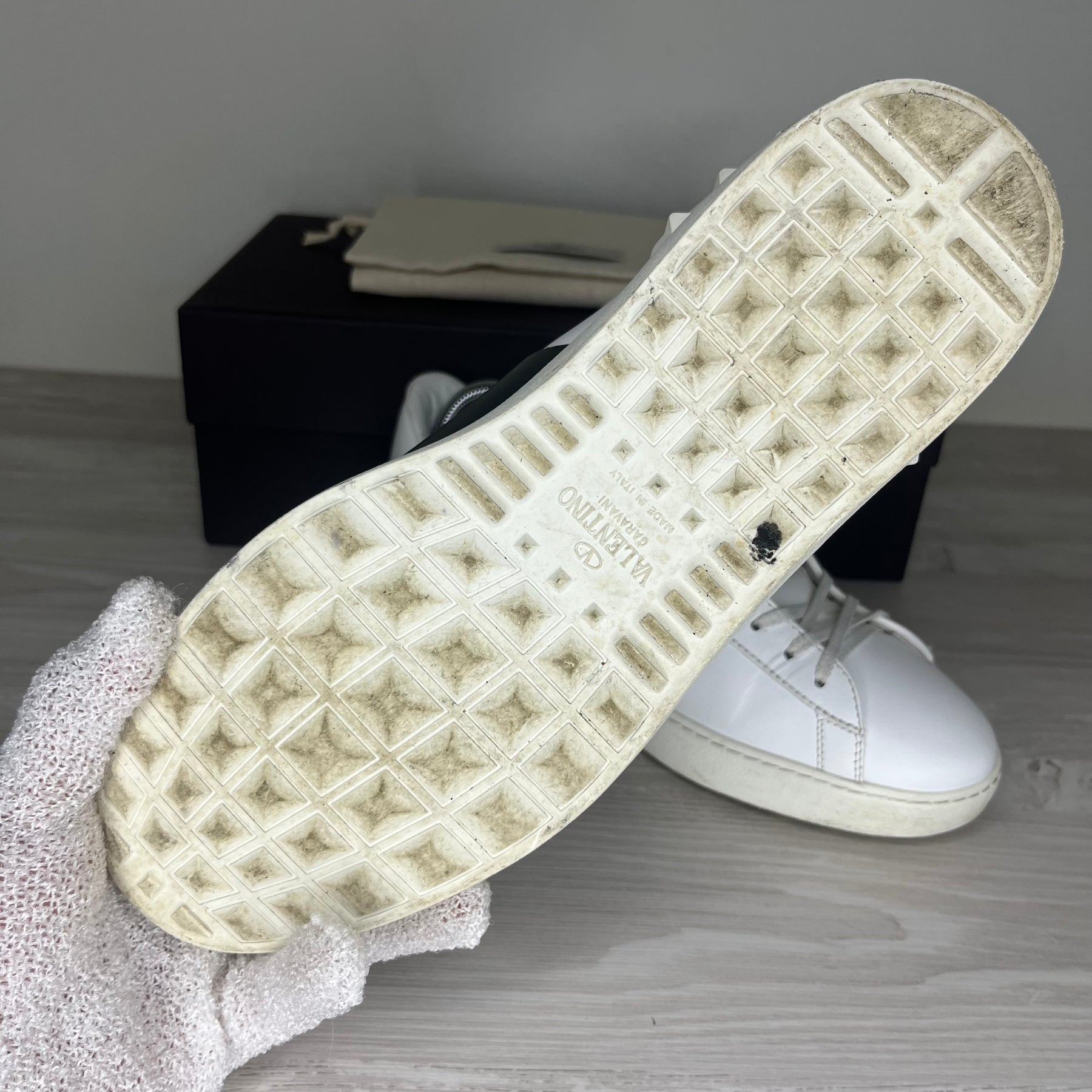Valentino Sneakers, 'Black Stripe' Open (41)