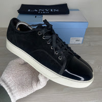 Lanvin Sneakers, 'Black Suede' Lak Toe (42)