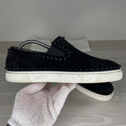 Christian Louboutin, 'Black Suede' Pik Boat (42)
