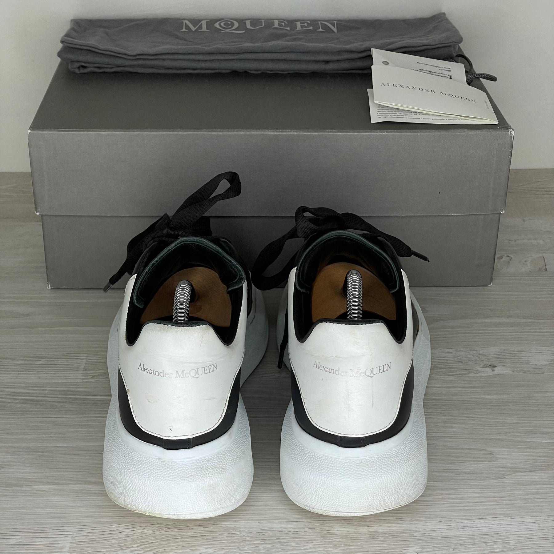 Alexander McQueen Sneakers, 'Black Leather' Oversized (40)