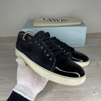 Lanvin Sneakers, 'Black Suede' Lak Toe (43)