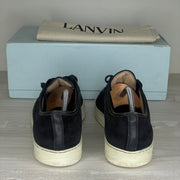 Lanvin Sneakers, 'Black Suede' Lak Toe (43)