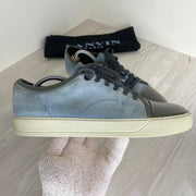 Lanvin Sneakers, Blue Suede 'Lak Toe' (41)