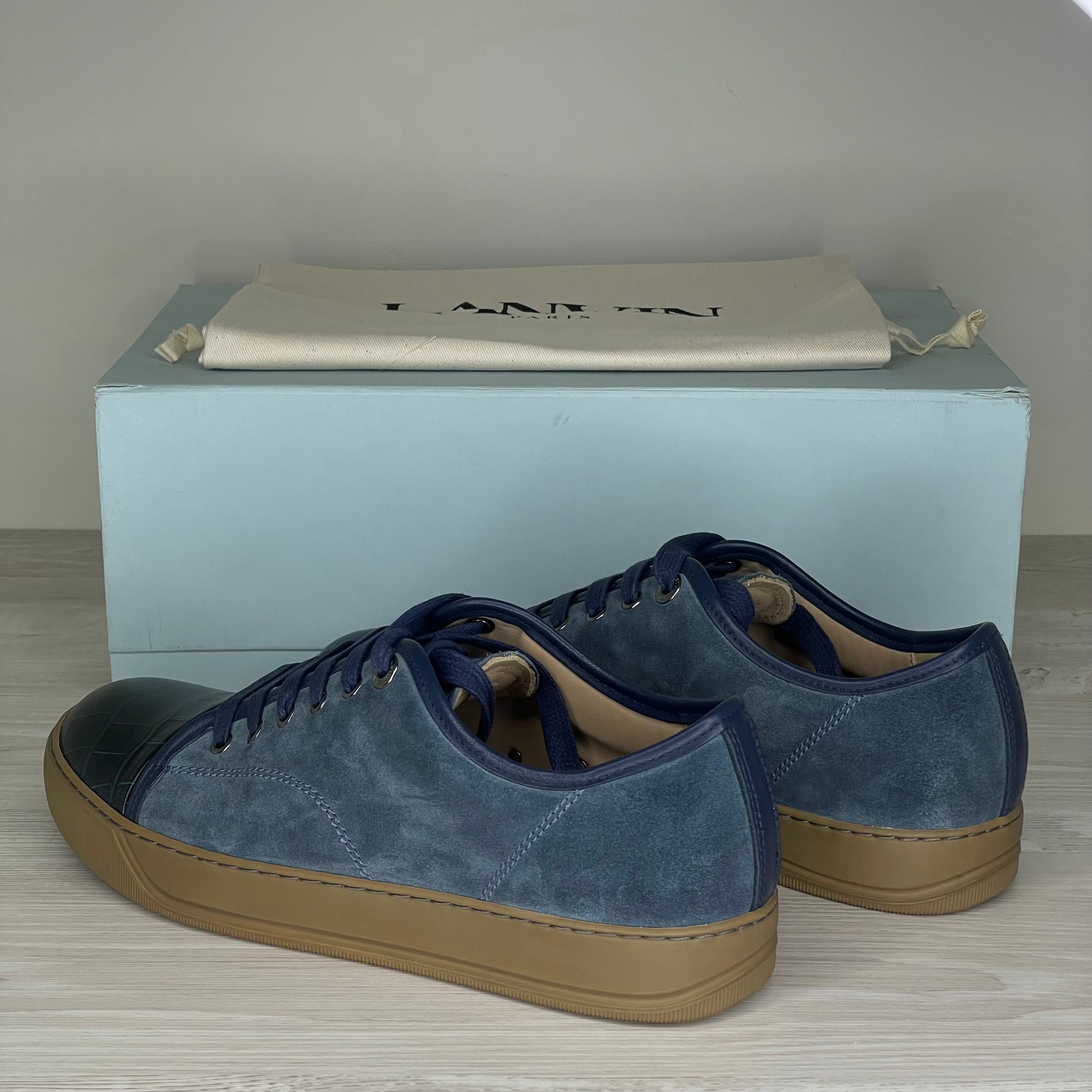 Lanvin Sneakers, Blue Suede Lak Toe (40)