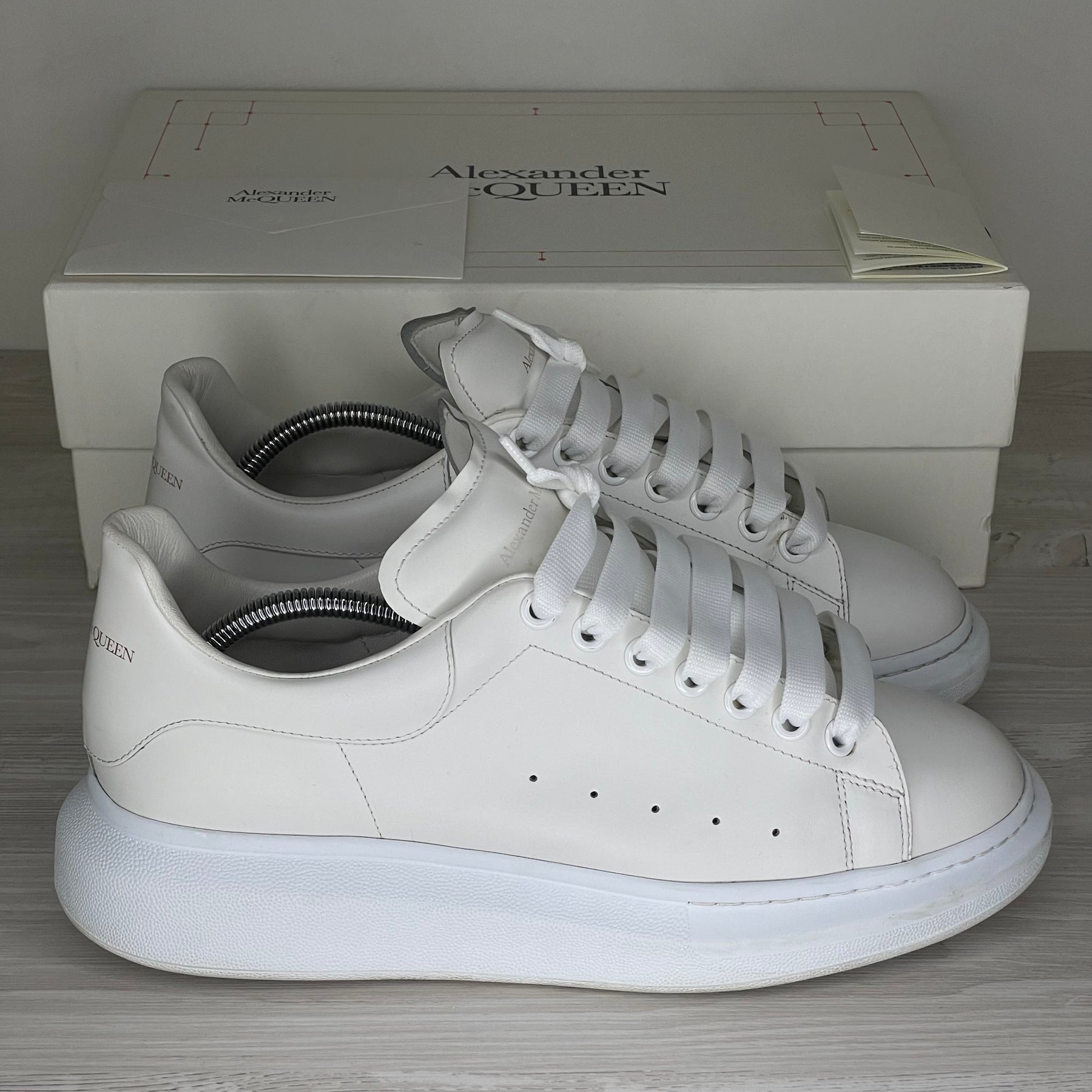 Alexander McQueen Sneakers, 'White Leather' Oversized (43)