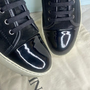 Lanvin Sneakers, Herre 'Sort' Lak Toe (43)