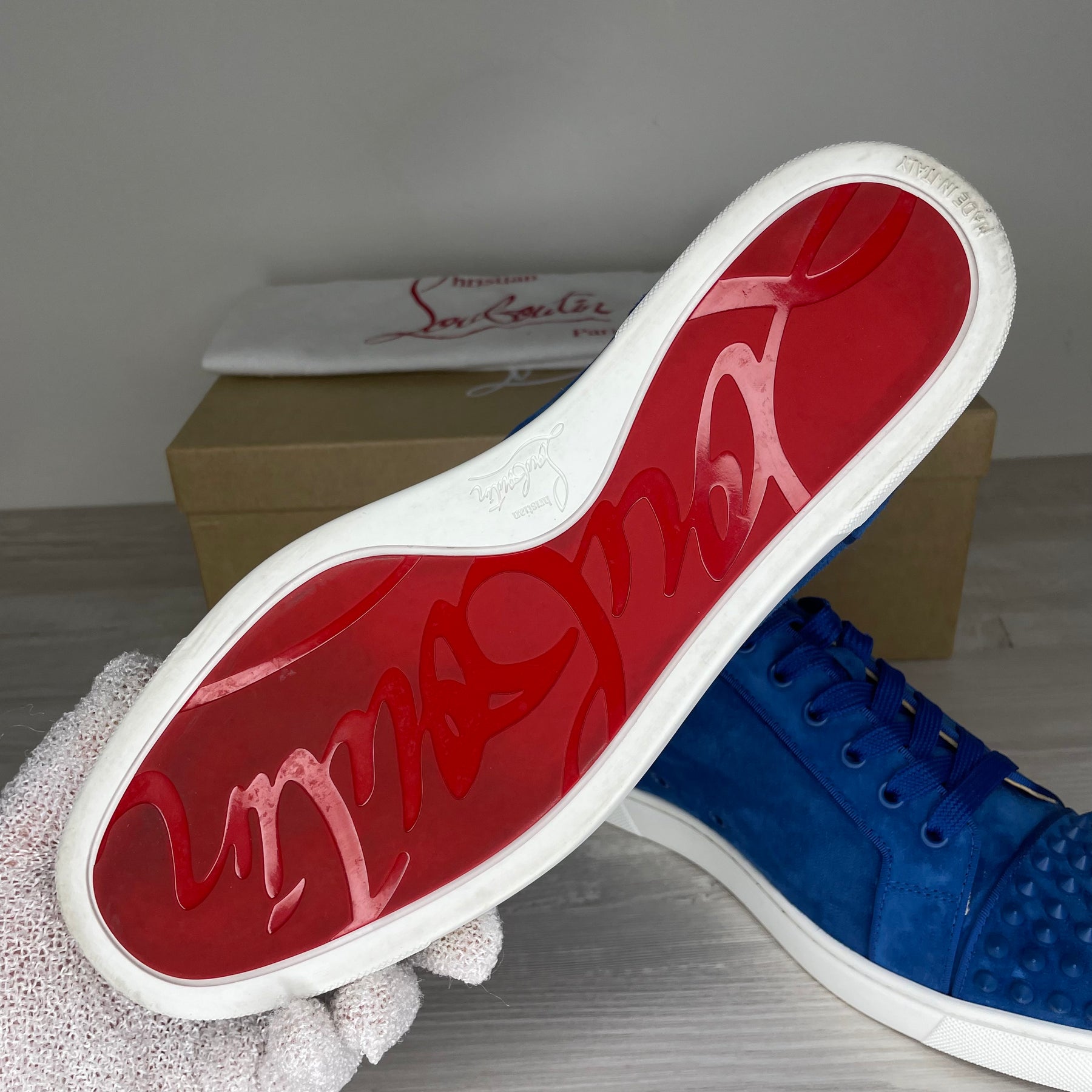Christian Louboutin Sneakers, Herre 'Ludwig Mat' Junior Spikes (42.5)