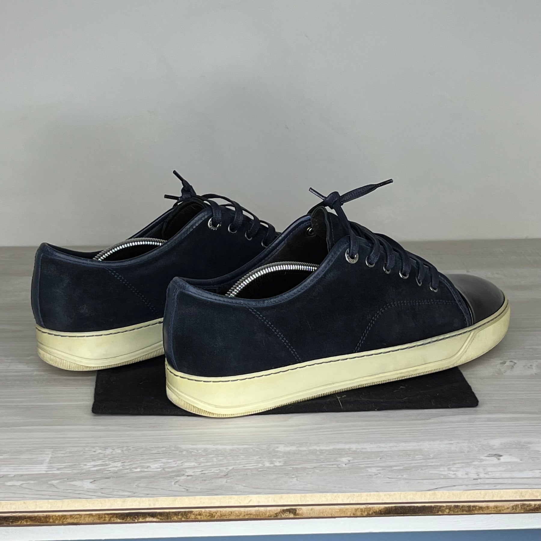 Lanvin Sneakers, Herre ‘Navy Blue’ Lak Toe (45)