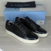 Lanvin Sneakers, 'Black Suede' Lak Toe (42)