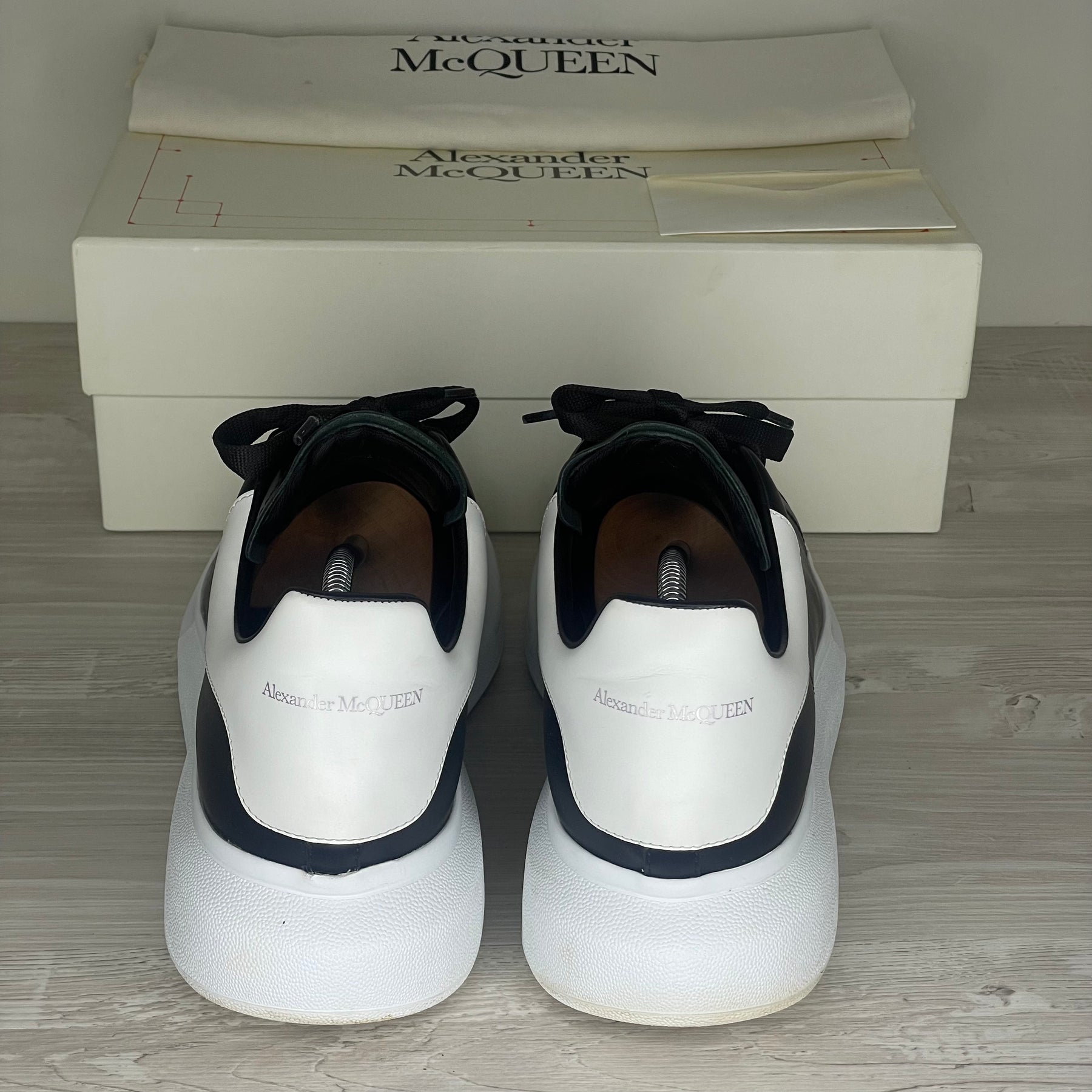 Alexander McQueen Sneakers, 'Black Leather' Oversized (46)