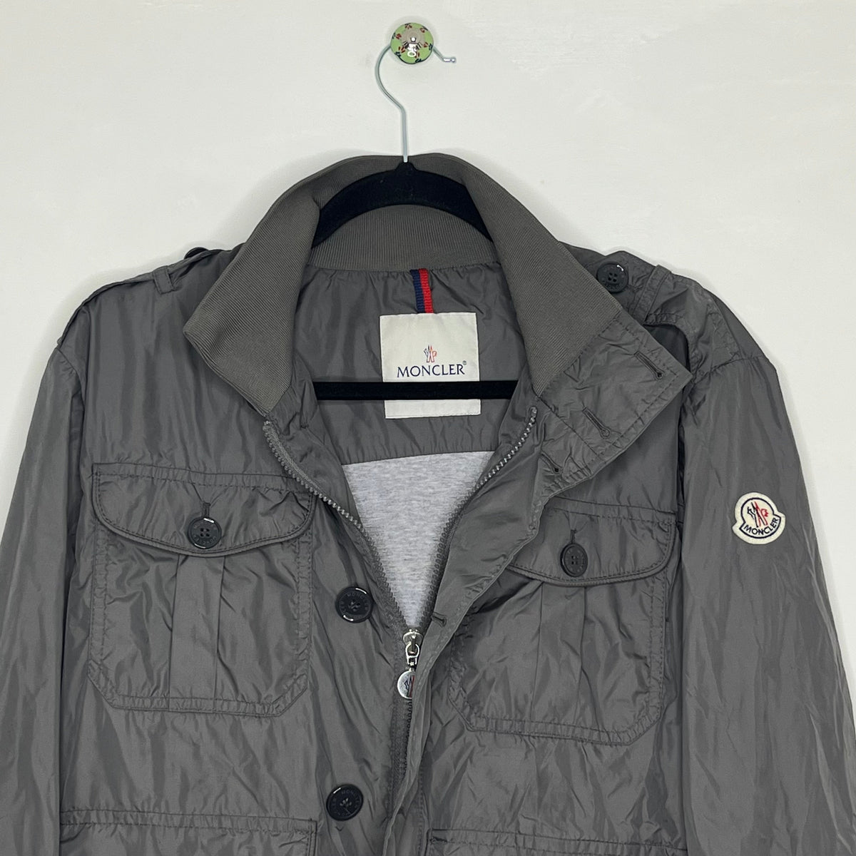 Moncler Vindjakke, Herre 'Grå' Delonix (M3 / Large) 🪸