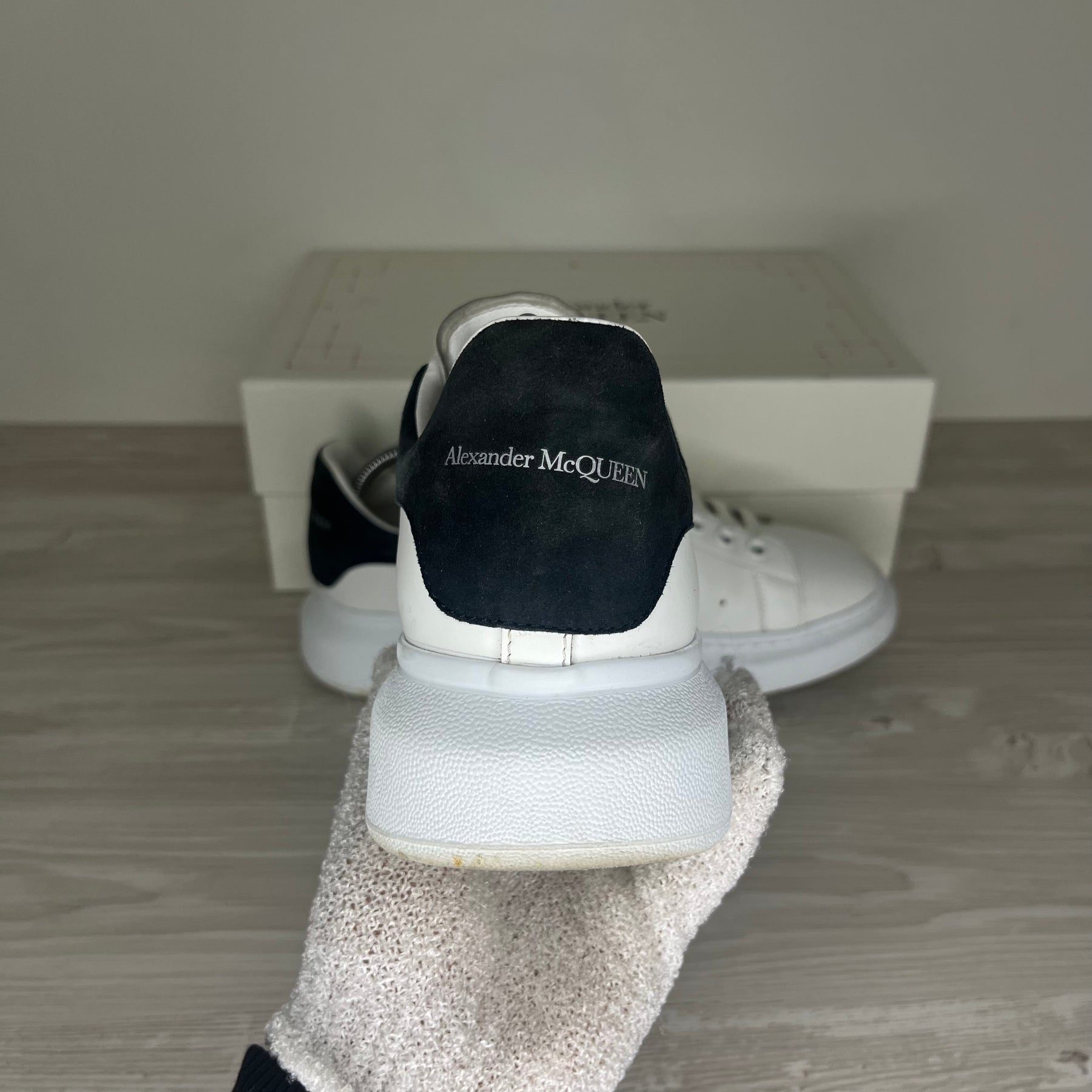 Alexander McQueen Sneakers, 'White Leather' Oversized (43.5)