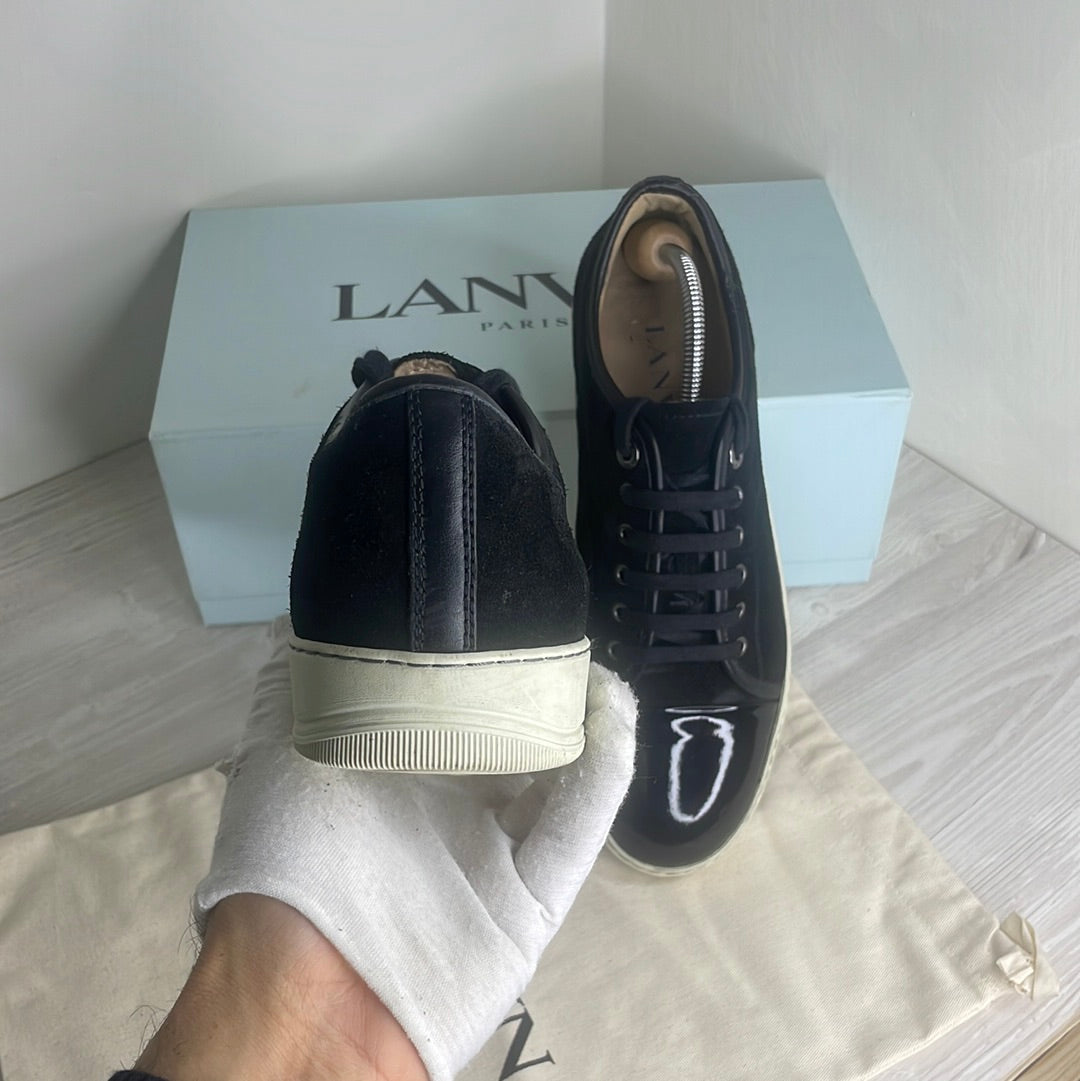 Lanvin Sneakers, Herre 'Sort' Lak Toe (43)