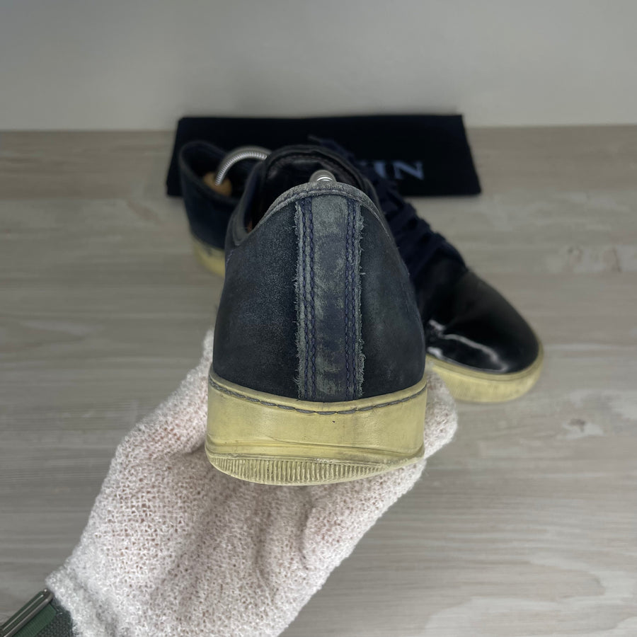 Lanvin Sneakers, 'Navy Suede' Lak Toe (42)