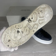 Alexander McQueen Sneakers, Herre 'Black Leather' Oversized  (44.5)