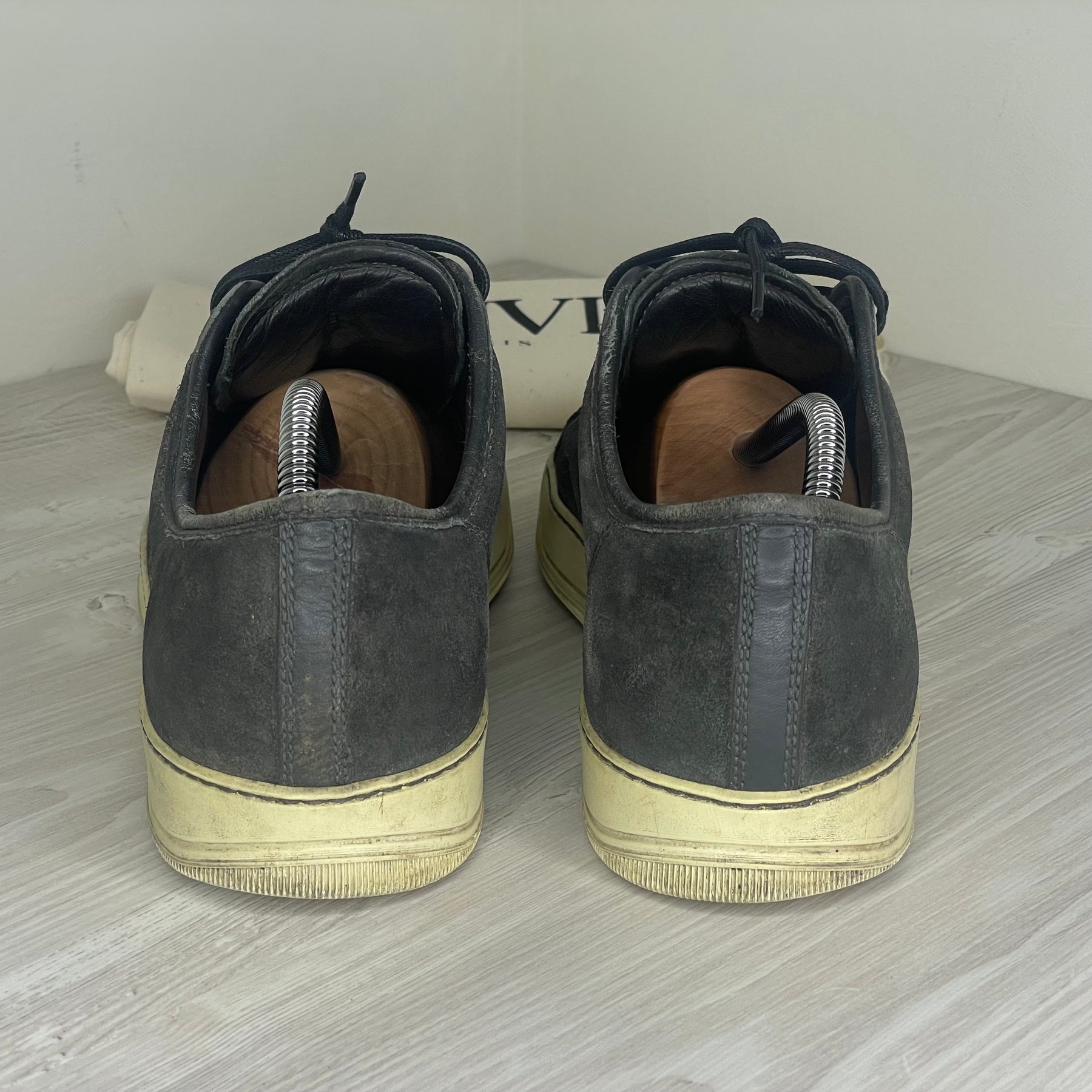 Lanvin Sneakers, Grey Suede 'Mat Toe' (43)