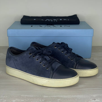 Lanvin Sneakers, Dark Blue Suede 'Mat Toe' (40)