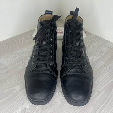 Christian Louboutin Sneakers, 'Black Leather' High (44.5)