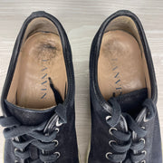Lanvin Sneakers, 'Black Suede' Lak Toe (43)
