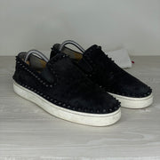 Christian Louboutin, 'Black Suede' Pik Boat (42)