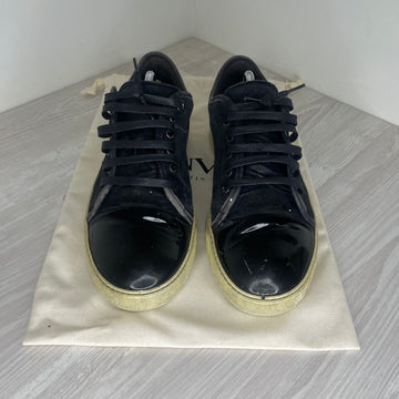 Lanvin Sneakers, 'Black Suede' Lak Toe (43)