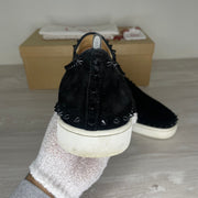 Christian Louboutin Sneakers, Herre Pik Boat 'Sort Ruskind (43)