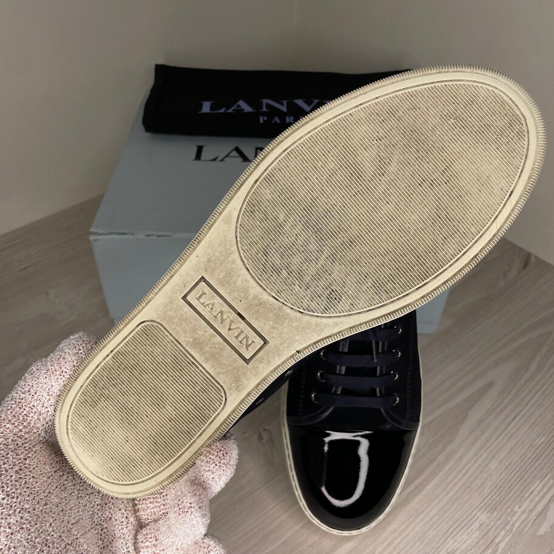 Lanvin Sneakers, Cap Toe Navy (41)