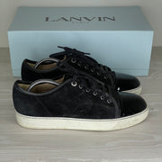 Lanvin Sneakers, 'Black Suede' Lak Toe (41)