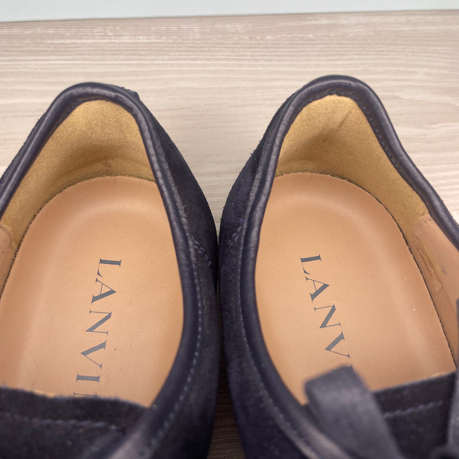 Lanvin Sneakers, 'Navy Suede' Lak Toe (44)