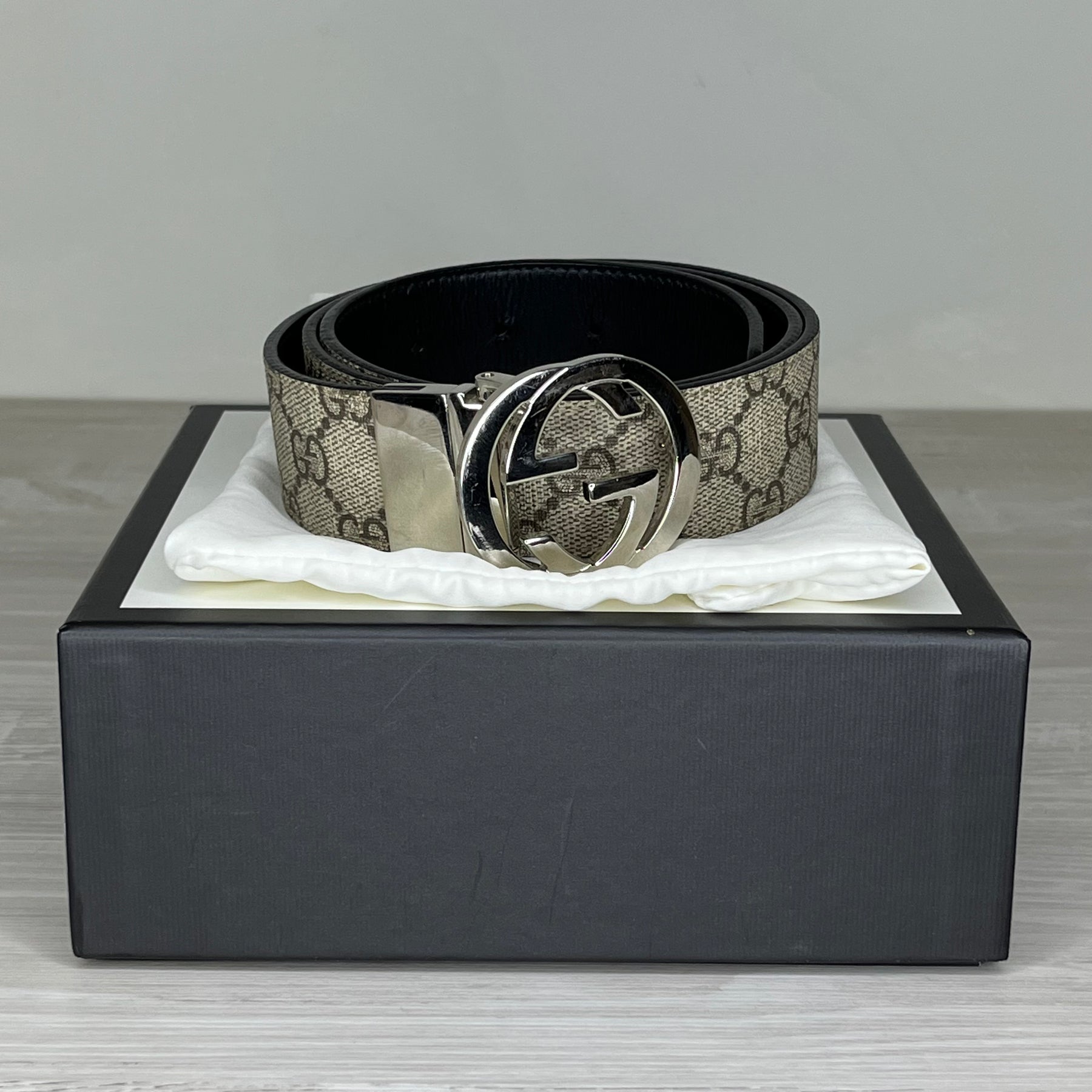 Gucci Bælte, Reversible GG Supreme Belt (90)