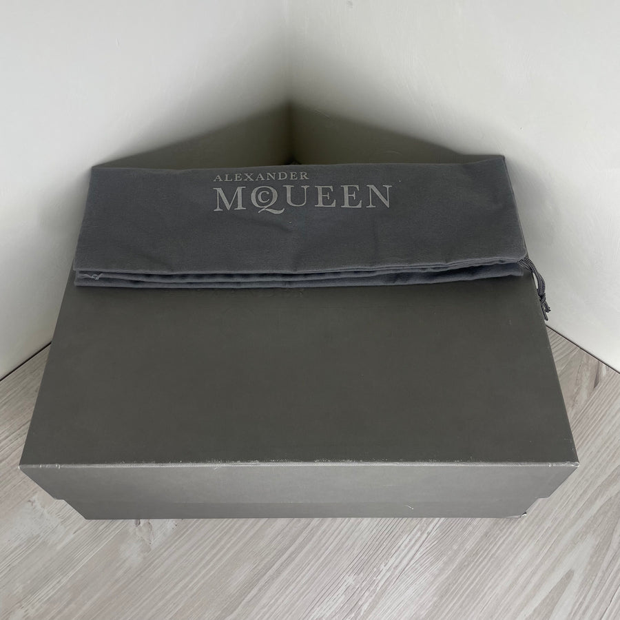 Alexander McQueen Sneakers, 'Black Heel' Leather Oversized (44.5)