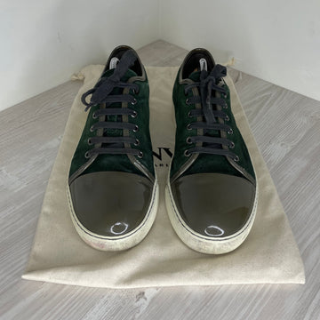 Lanvin Sneakers, Green Suede 'Lak Toe (43)