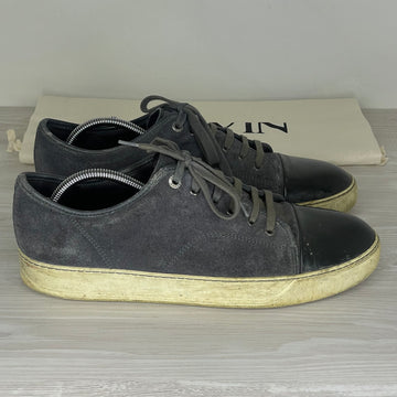 Lanvin Sneakers, 'Grey Suede' Lak Toe (44)