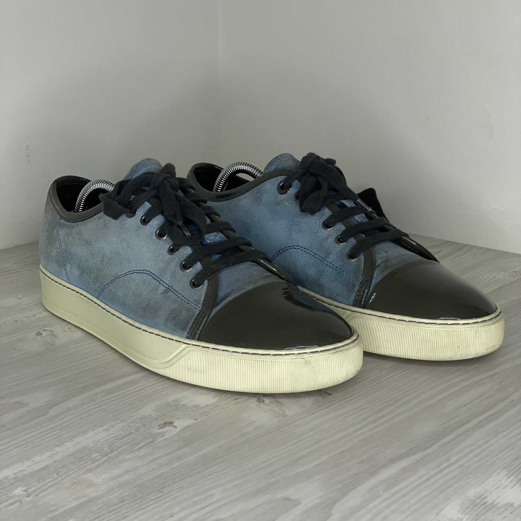 Lanvin Sneakers, Blue Suede 'Lak Toe' (41)