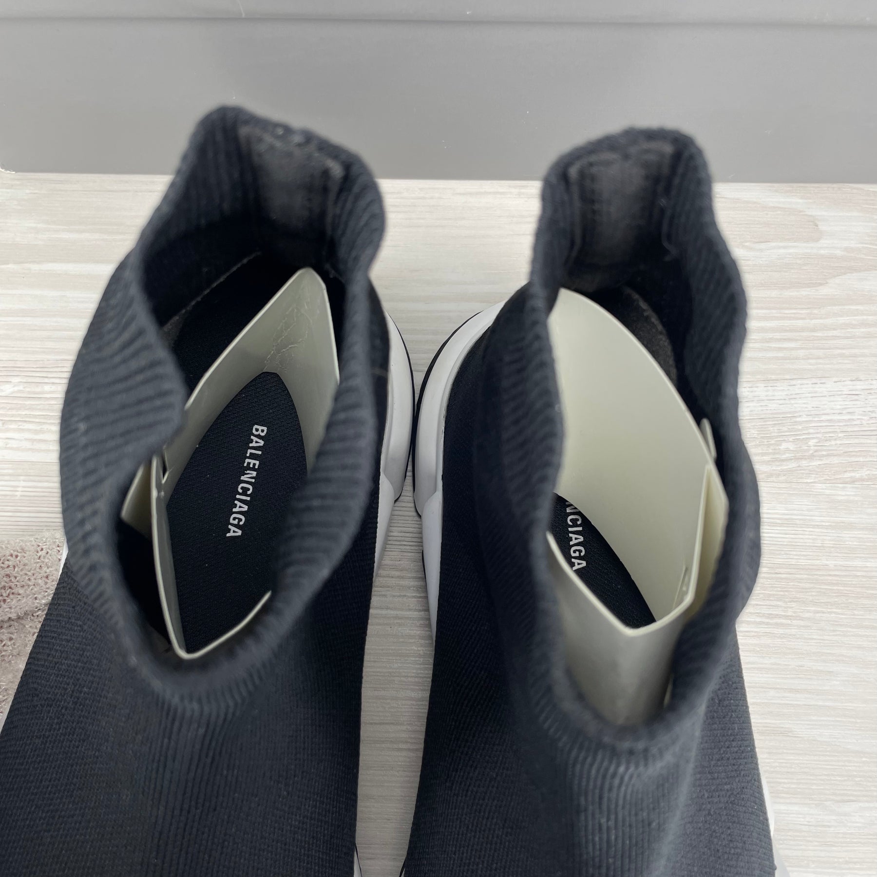 Balenciaga Sneakers, 'Black/White' Speed Trainers (44)