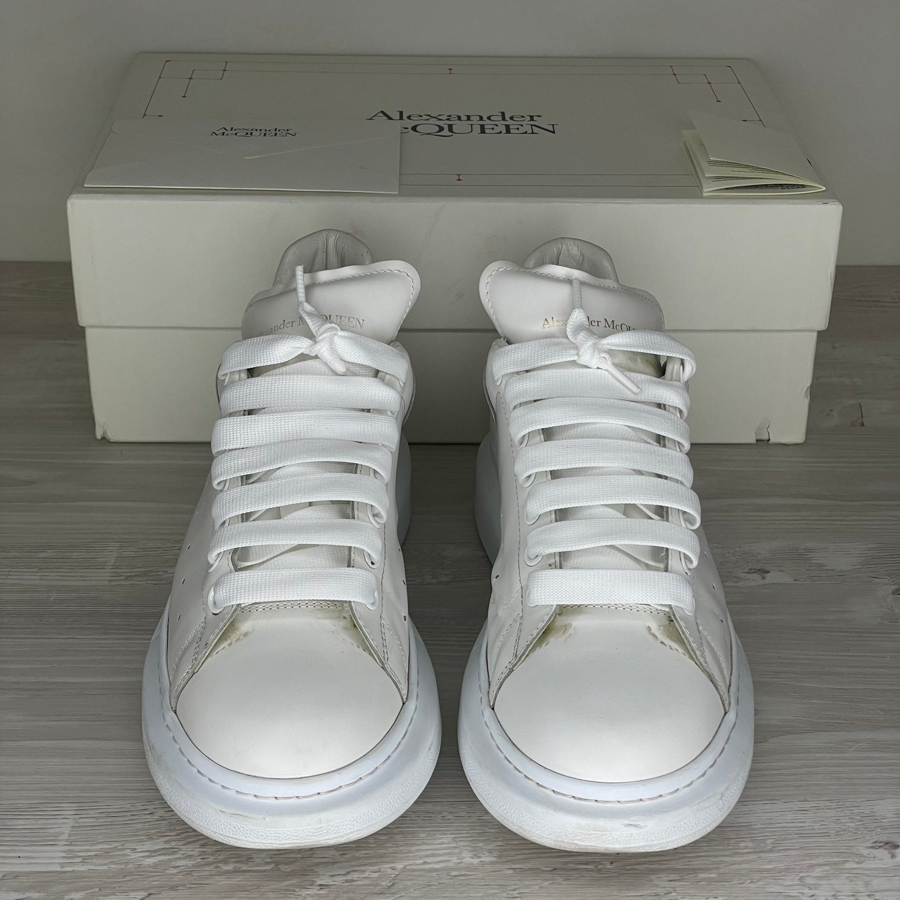 Alexander McQueen Sneakers, 'White Leather' Oversized (43)