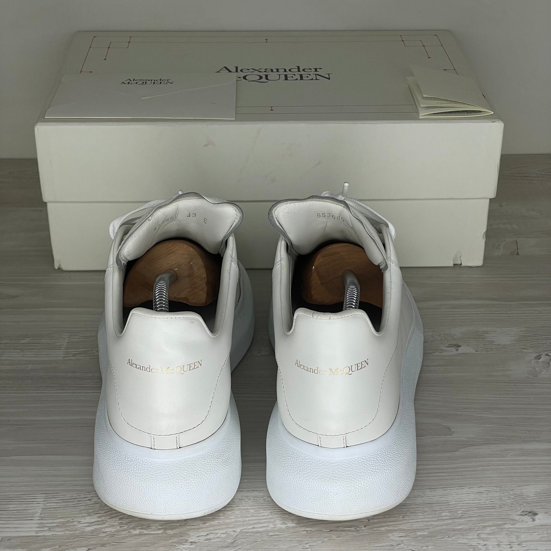 Alexander McQueen Sneakers, 'White Leather' Oversized (43)