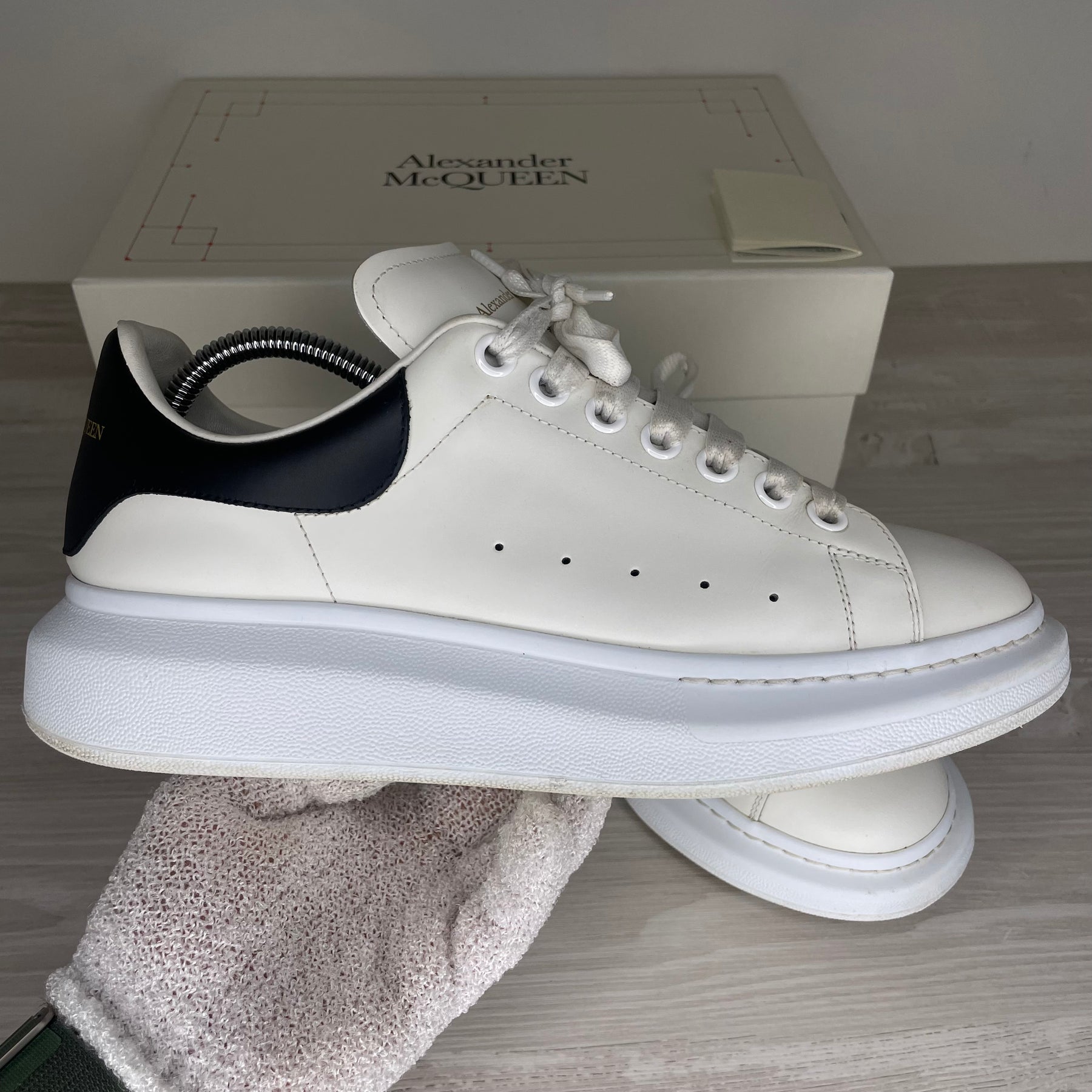 Alexander McQueen Sneakers, 'White Leather' Oversized (41)