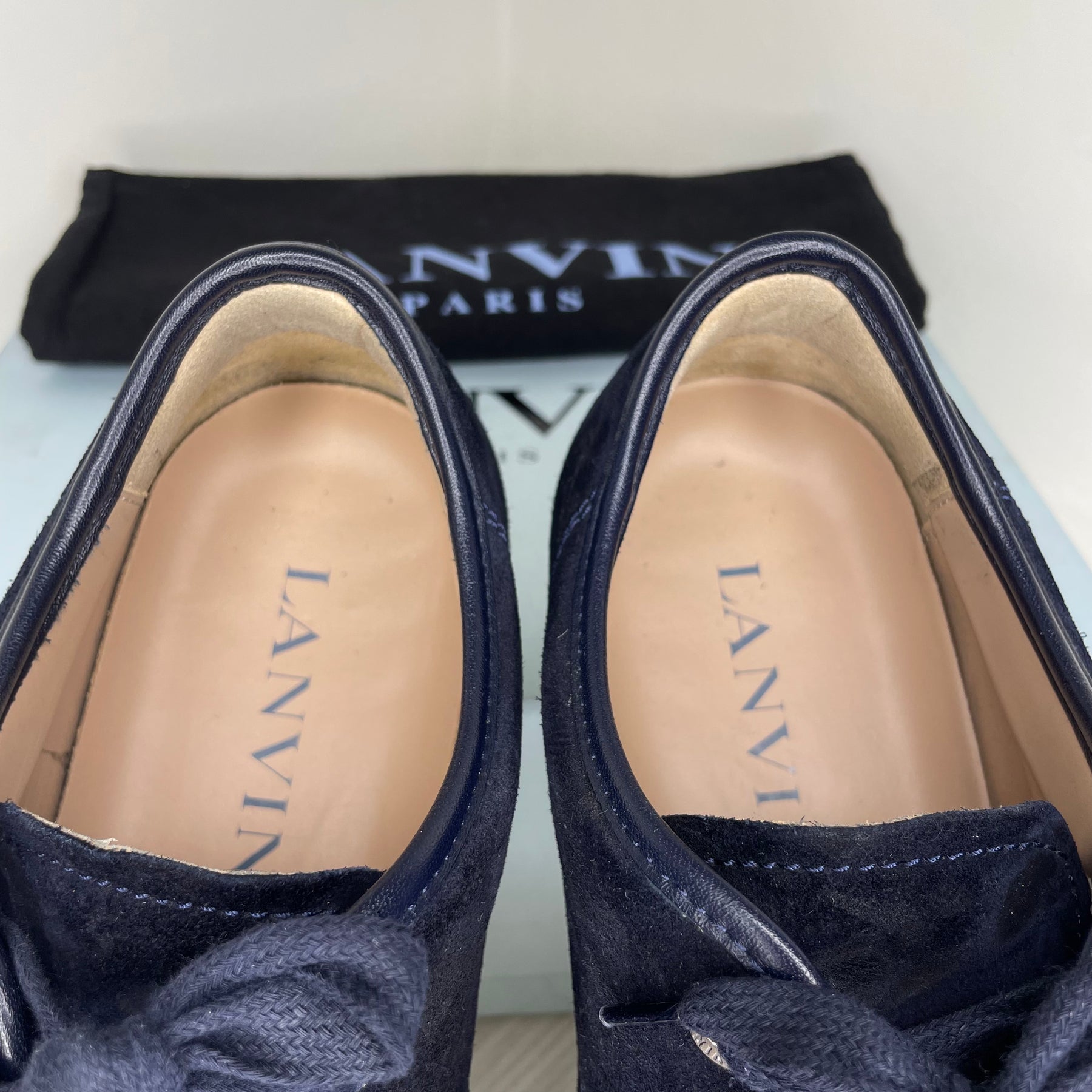 Lanvin Sneakers, Cap Toe Navy (41)