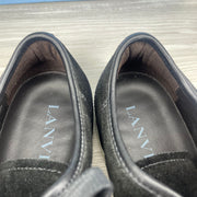 Lanvin Sneakers, 'Black Suede' Lak Toe (42)