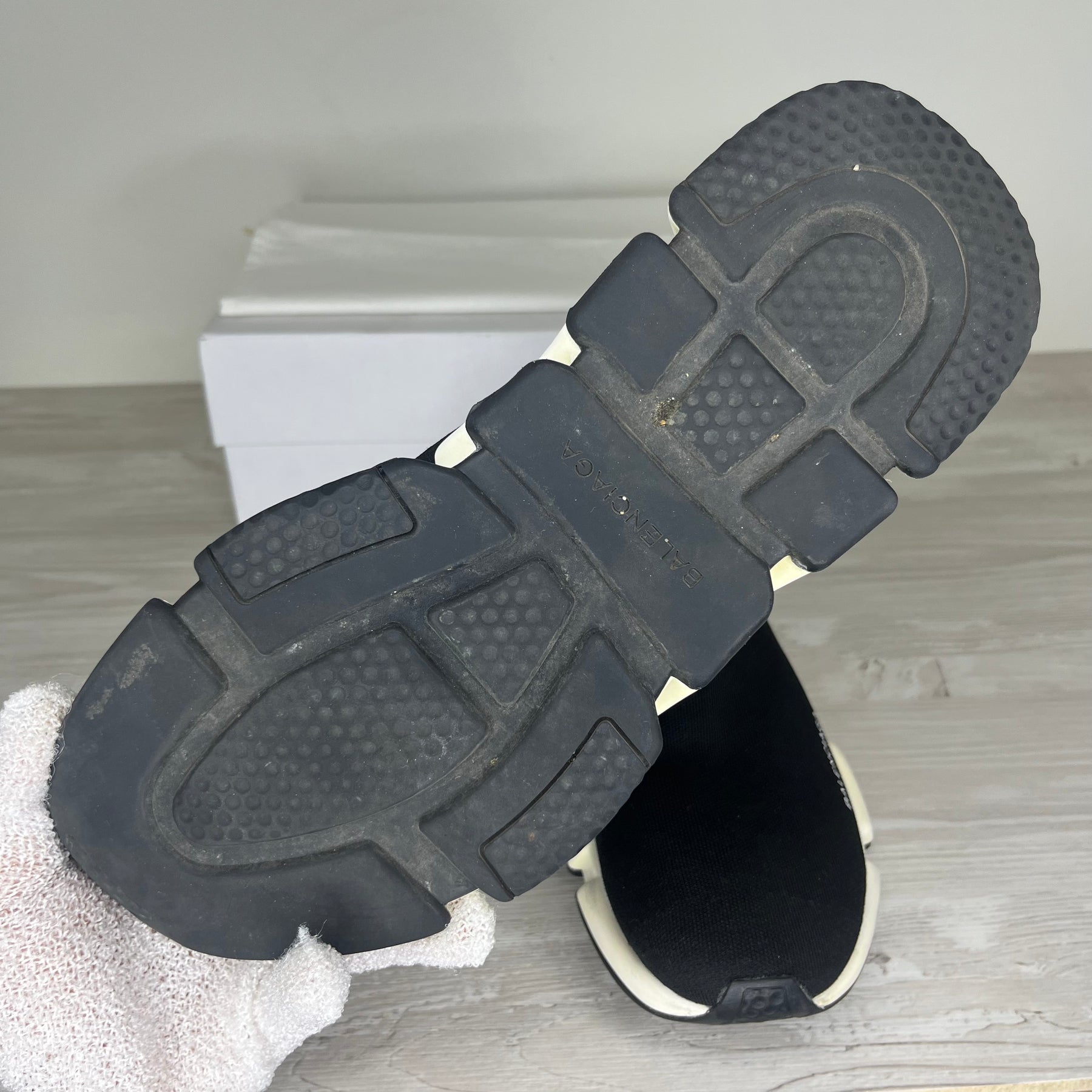 Balenciaga Sneakers, Herre Speed Trainers Black and White (46)