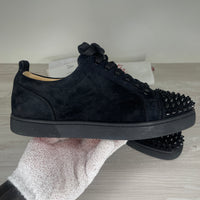 Christian Louboutin Sneakers, 'Black Suede' Junior Spikes (42)