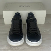 Alexander McQueen Sneakers, Herre 'Black Leather' Oversized  (44.5)