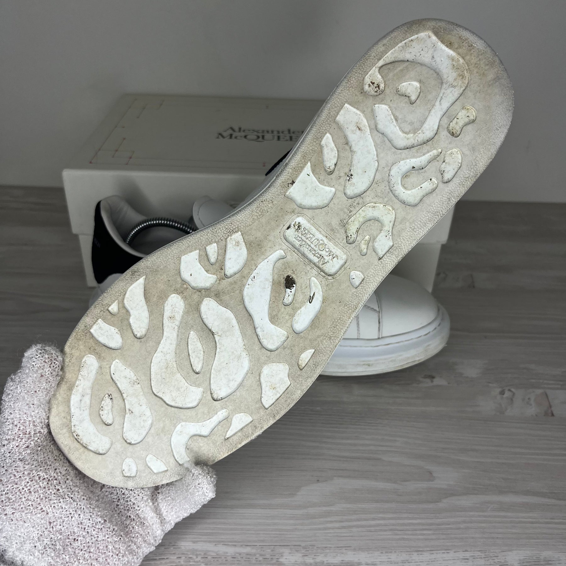 Alexander McQueen Sneakers, 'Hvid Læder' Oversized (45)